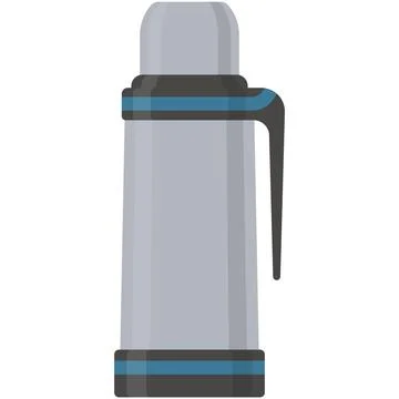 Thermo bottle vector stainless water flask isolated Stock Illustration