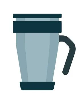 Thermo cup vector flat isolated Stock Illustration