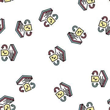 Thermo fabrics properties vector seamless pattern Illustrazione stock