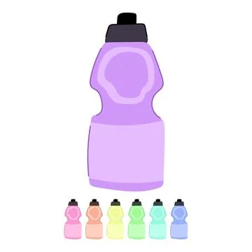 Thermo reusable water bottle vector cartoon graphic Stock Illustration