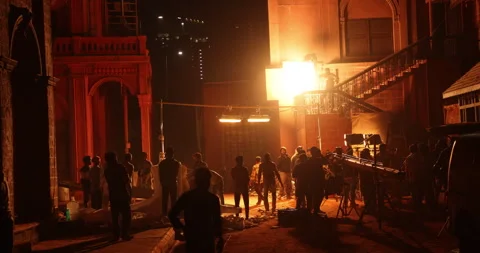 Thermocol workers are assembling thermocol Stock Footage 324287125