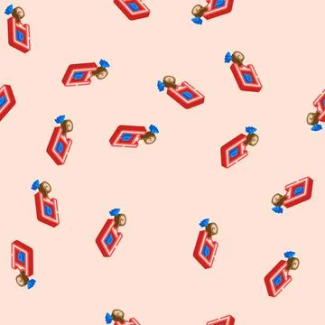 Thermodynamics principles mechanical engineer isometric icon seamless pattern Illustrazione stock