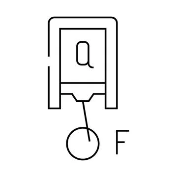 Thermodynamics principles mechanical engineer line icon vector illustration Stock Illustration