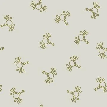 Thermodynamics principles mechanical engineer line seamless pattern Illustrazione stock