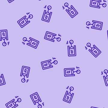 Thermodynamics principles mechanical engineer line vector seamless pattern Stock Illustration
