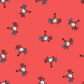 Thermodynamics principles mechanical engineer vector seamless pattern Illustrazione stock