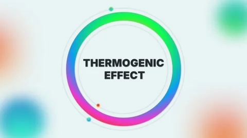 Thermogenic Effect text animation on light gradient medical background Stock Footage 314424092
