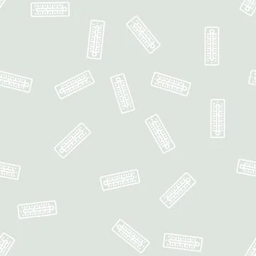 Thermometer accessory line seamless pattern Stock Illustration
