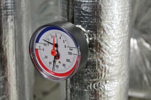 Thermometer and barometer Stock Photos