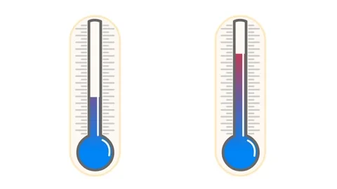 Weather Thermometer Showing High Temperature Hot Weather Stock