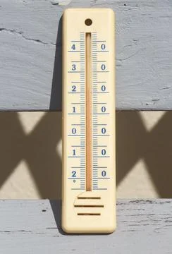 Thermometer on a bench Stock Photos