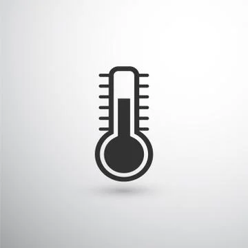 Thermometer black icon Stock Illustration