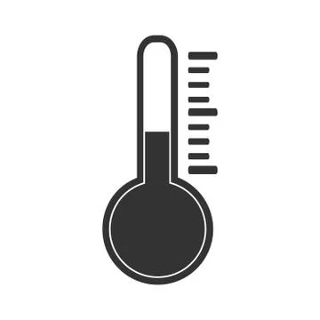 Thermometer black icon. 스톡 일러스트