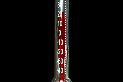 Thermometer on Black NTSC Stockbeeldmateriaal 546728