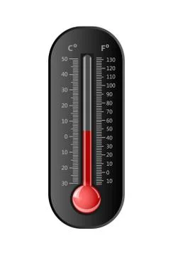 Thermometer black. Vector Stock Illustration
