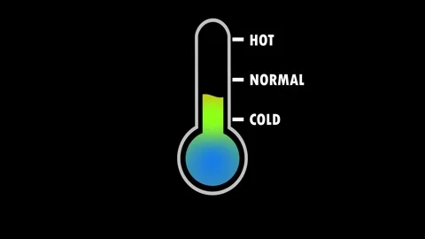 Thermometer on blue background showing status condition 動画素材 294697228