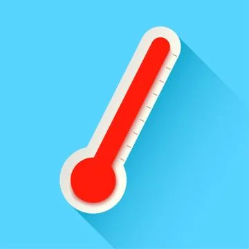 Thermometer on blue Stock Illustration