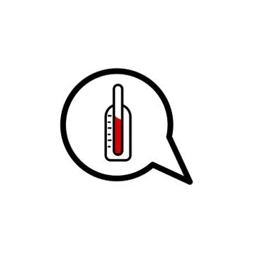 Thermometer bubble chat vector design template illustration Illustration