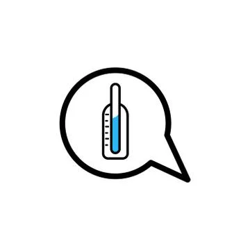Thermometer bubble chat vector design template illustration Stock Illustration