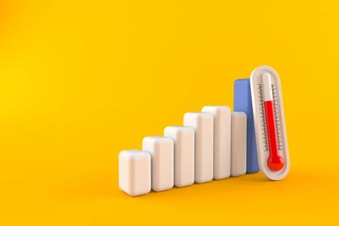 Thermometer with chart Stock Illustration