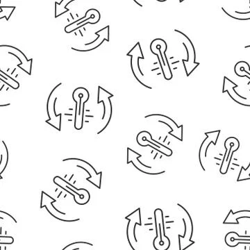 Thermometer climate control icon in flat style. Meteorology balance vector il Ilustração Stock