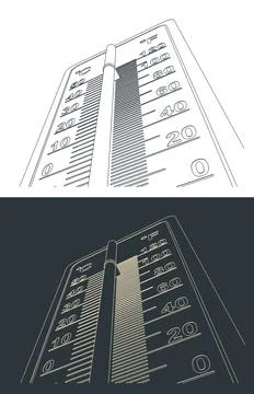 Thermometer close-up 스톡 일러스트