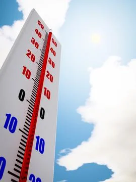 Thermometer close up Stock Illustration