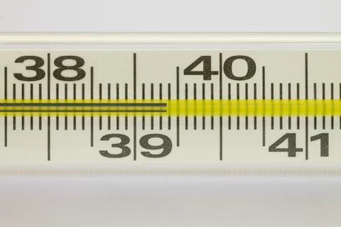 Thermometer close-up. Stock Photos