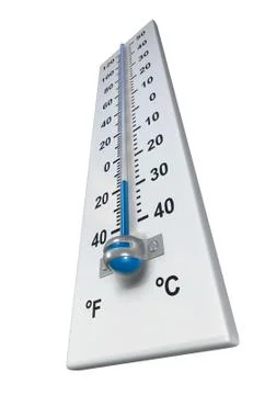 Thermometer in cold environment Stock Illustration
