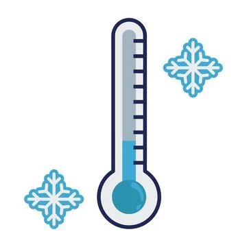 Thermometer of cold for measure temperature winter Thermometer of cold for .. Stock Illustration