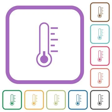 Thermometer cold temperature simple icons Stock Illustration