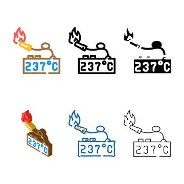 Thermometer color icon concepts vector Stock Illustration