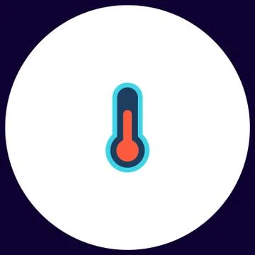 Thermometer computer symbol Stock Illustration