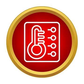 Thermometer control panel icon for temperature regulation Stock Illustration