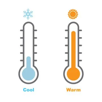 Thermometer, Cool and Warm-Vector Illustration Stock Illustration