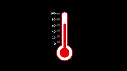 Thermometer Cooling Animation Up and Down Clinic and Weather Stock Footage 320948249