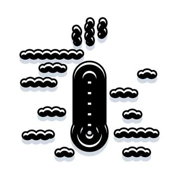 Thermometer detecting high temperature with clouds Stock Illustration