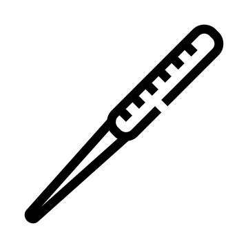 Thermometer device measuring body temperature health icon Stock Illustration