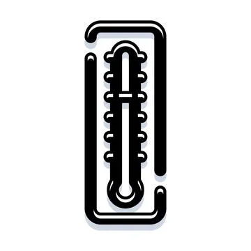 Thermometer device measuring temperature and climate conditions Stock Illustration