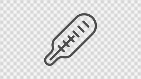 Thermometer diagnostic symbol. Stock Footage 306134976