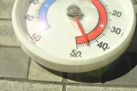 Thermometer displaying high temperatures, climate change,global warming concept Stock Photos
