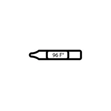 Thermometer fahrenheit vector simple icon Stock Illustration