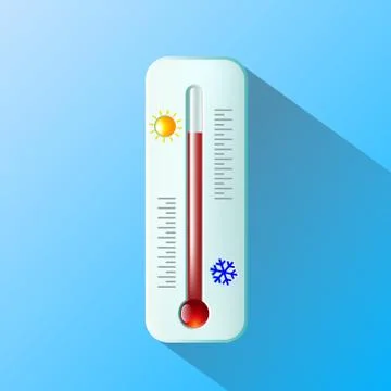 Thermometer. Flat design 스톡 일러스트