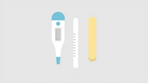 Thermometer Flat Icon Video stock 205062187