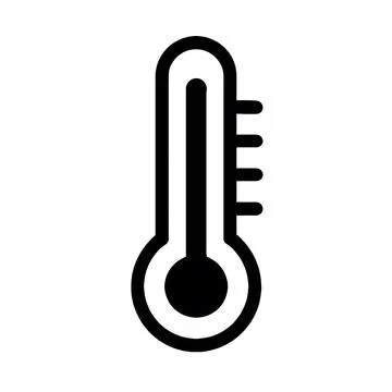 Thermometer Flat Icon Perfect for Web, App, UI Design, and Graphic Design. Stock Illustration