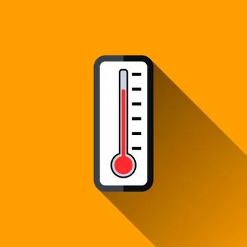 Thermometer Flat Icon, Vector Illustration Stock Illustration