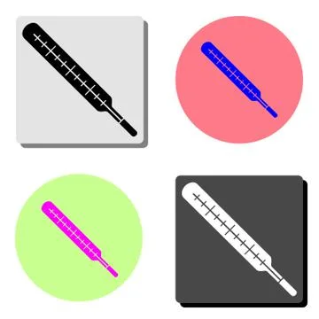 Thermometer. flat vector icon Illustrazione stock