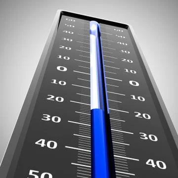 Thermometer frost close-up Stock Illustration