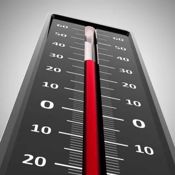 Thermometer heat close-up Stock Illustration