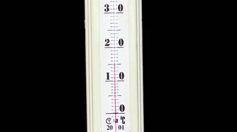 Thermometer heating up on black background Stock Footage 51115825